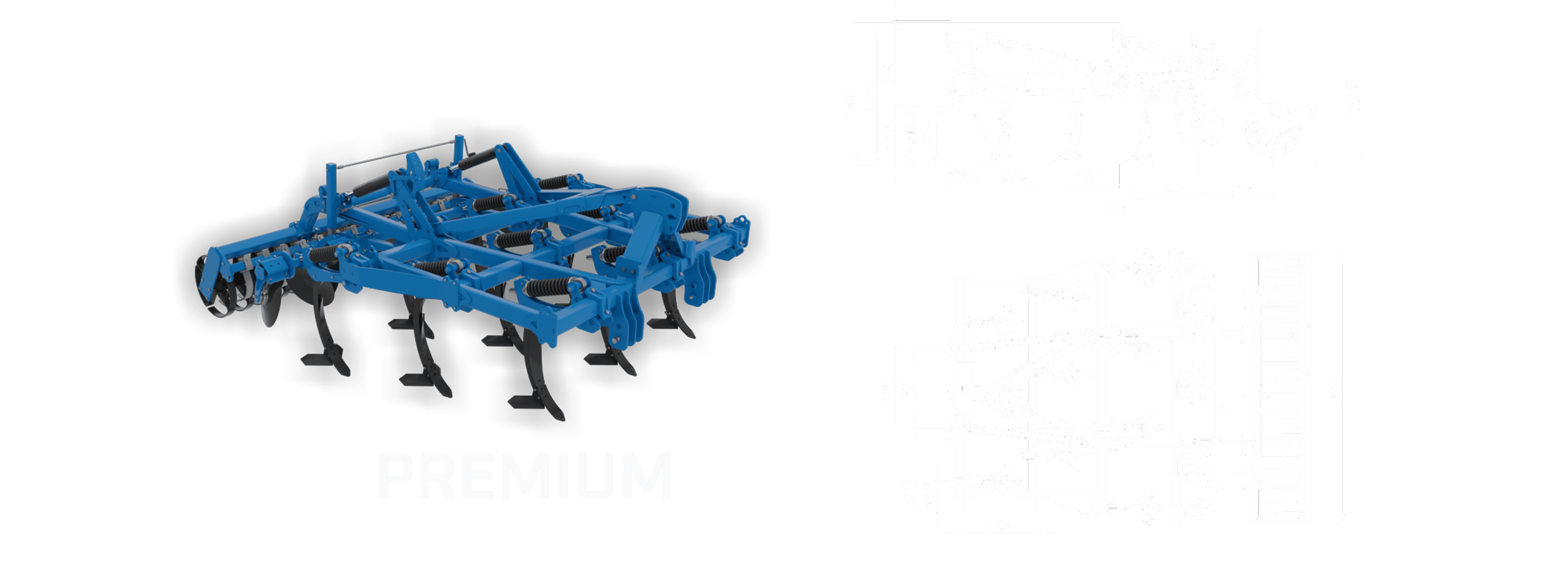 Таблица технических размеров культиватора U436 Premium