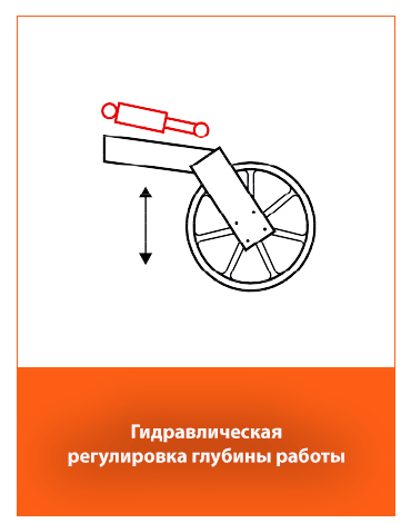 Гидравлическая регулировка глубины обработки