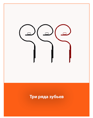 Три ряда зубьев в культиваторе для эффективной обработки.