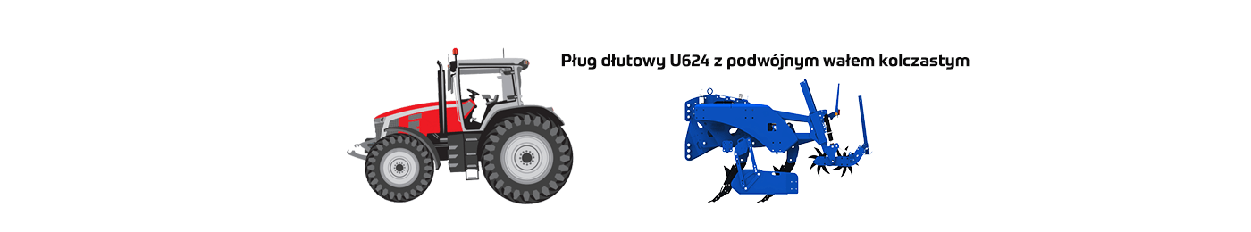 Долотообразный плуг U624 с двойным кольчатым валом — глубокое рыхление почвы